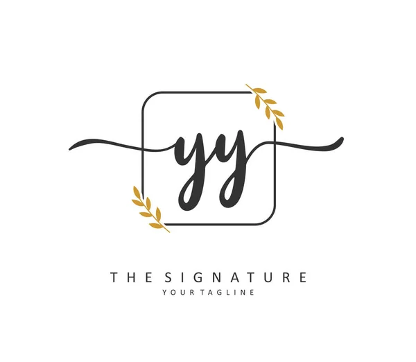 Första Bokstaven Handstil Och Signatur Logotyp Ett Koncept Handstil Ursprungliga — Stock vektor