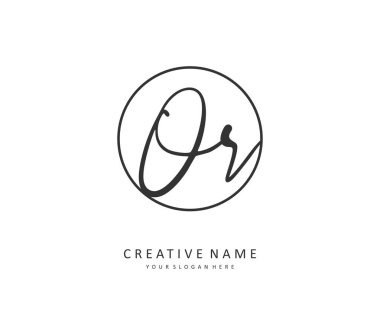 Ya da ilk harf el yazısı ve imza logosu. Şablon ögesine sahip bir konsept el yazısı logosu.