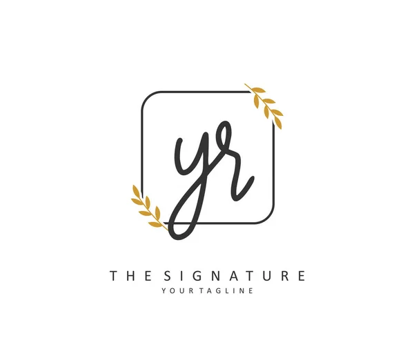 Initial Brief Handschrift Und Signatur Logo Ein Konzept Handschrift Initial — Stockvektor