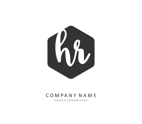 Initial Letter Handwriting Signature Logo Concept Handwriting Initial Logo Template — Stock Vector