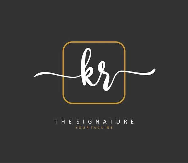 Initial Letter Handwriting Signature Logo Concept Handwriting Initial Logo Template — Stock Vector