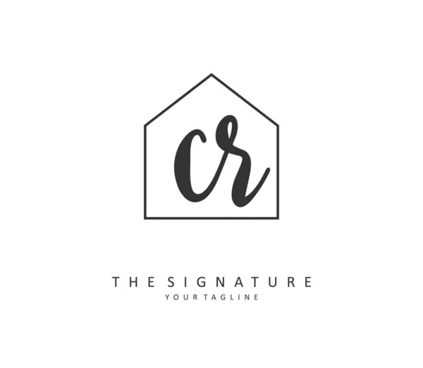 Initial Brief Handschrift Und Signatur Logo Ein Konzept Handschrift Initial — Stockvektor