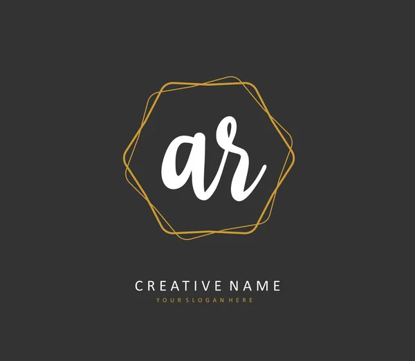 Initial Letter Handwriting Signature Logo Concept Handwriting Initial Logo Template — Stock Vector