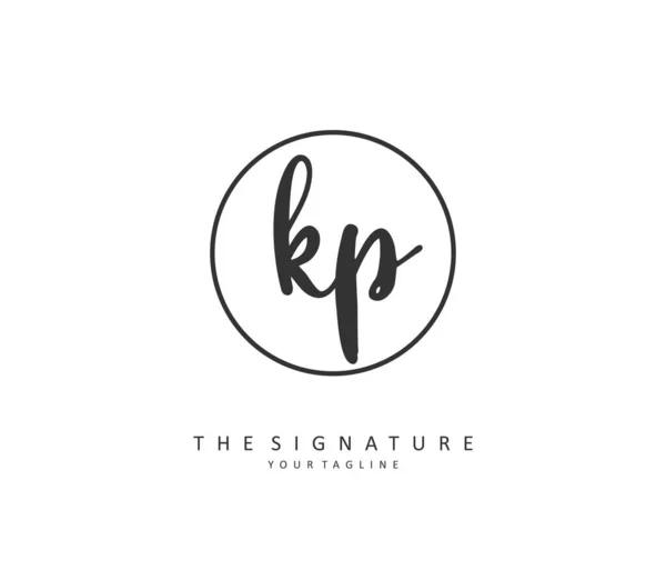 Initial Letter Handschrift Und Signaturlogo Ein Konzept Handschrift Initial Logo — Stockvektor