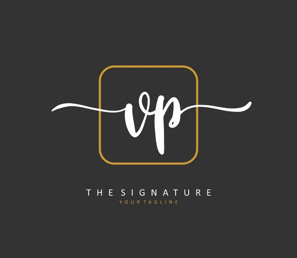 Ursprunglig Brevskrift Och Signatur Logotyp Ett Koncept Handstil Ursprungliga Logotyp — Stock vektor