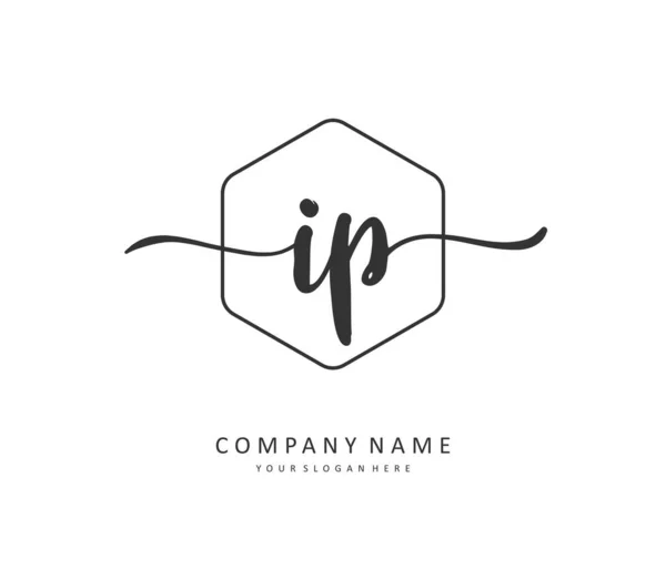 Initial Letter Handwriting Signature Logo Concept Handwriting Initial Logo Template — Stock Vector