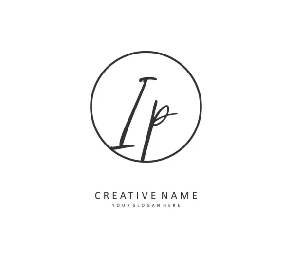 Initial Letter Handwriting Signature Logo Concept Handwriting Initial Logo Template — Stock Vector