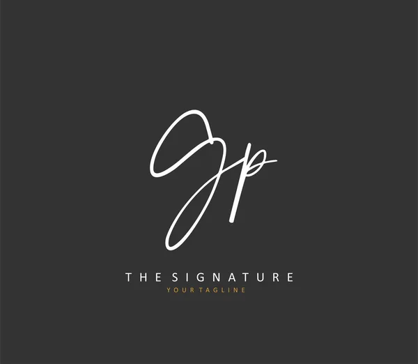 Initial Letter Handwriting Signature Logo Concept Handwriting Initial Logo Template — Stock Vector