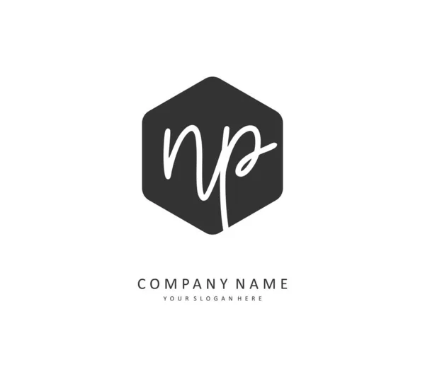 Initial Letter Handwriting Signature Logo Concept Handwriting Initial Logo Template — Stock Vector