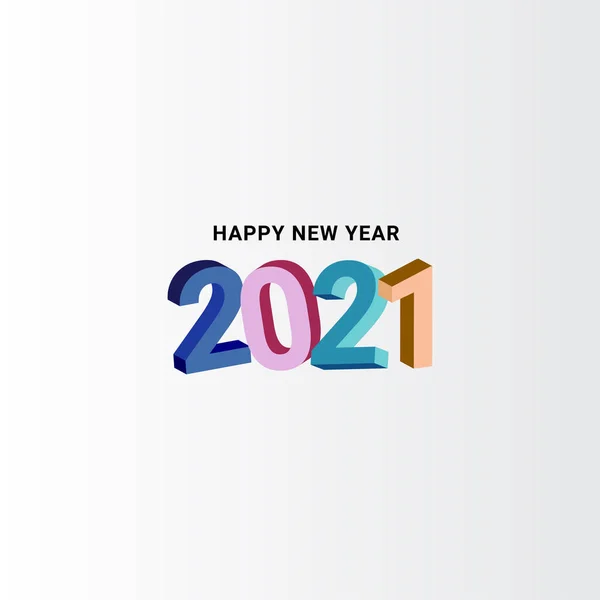 Frohes Neues Jahr 2021 Vektor Design Für Bannerdruck Und Grußhintergrund — Stockvektor