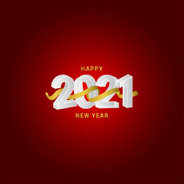 Banner Yazdırma ve Tebrik Arkaplanı için Mutlu 2021 Yeni Yıl Vektör Tasarımı