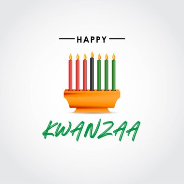 Banner Yazdırma ve Tebrik Arkaplanı için Mutlu Kwanzaa Vektör Tasarımı