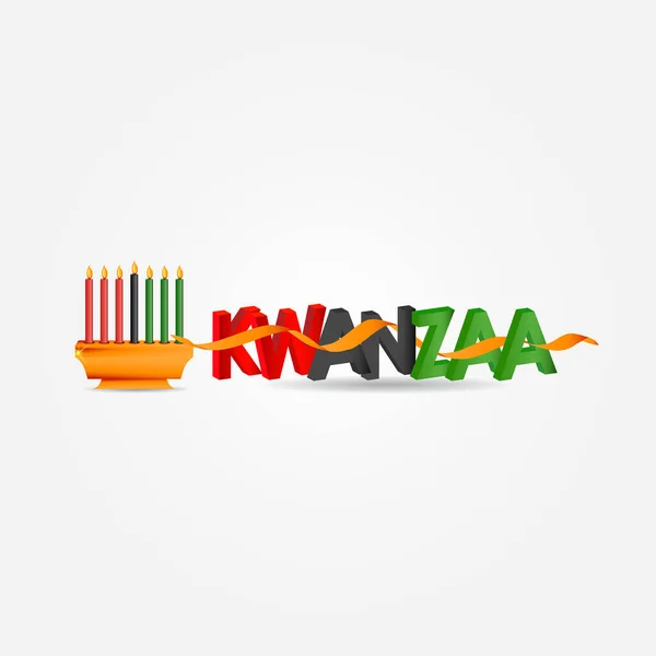 Happy Kwanzaa Vector Design Banner Print Greeting Background — Stock Vector