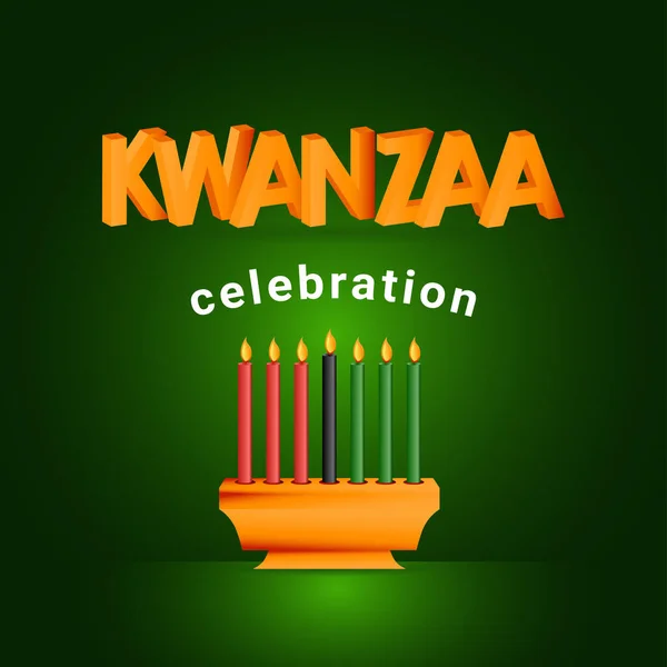 Happy Kwanzaa Vector Design Banner Nyomtatási Köszöntési Háttér Jogdíjmentes Stock Illusztrációk