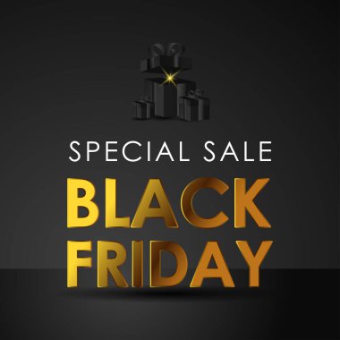 Kara Cuma Özel Satış Vektörü Yazdırma ve Tebrik Arkaplanı Tasarımı