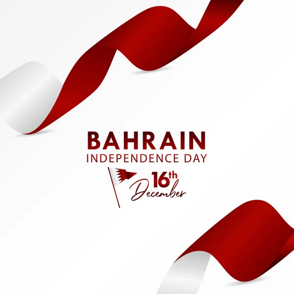 Bahrain Independence Day Vector Design Banner Εκτύπωση Και Χαιρετισμός Φόντου — Διανυσματικό Αρχείο