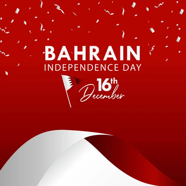 Conception Vectorielle Jour Indépendance Bahreïn Pour Impression Bannière Fond Salutation — Image vectorielle