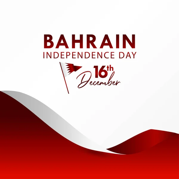 Projeto Vetor Dia Independência Bahrein Para Impressão Saudação Banner — Vetor de Stock