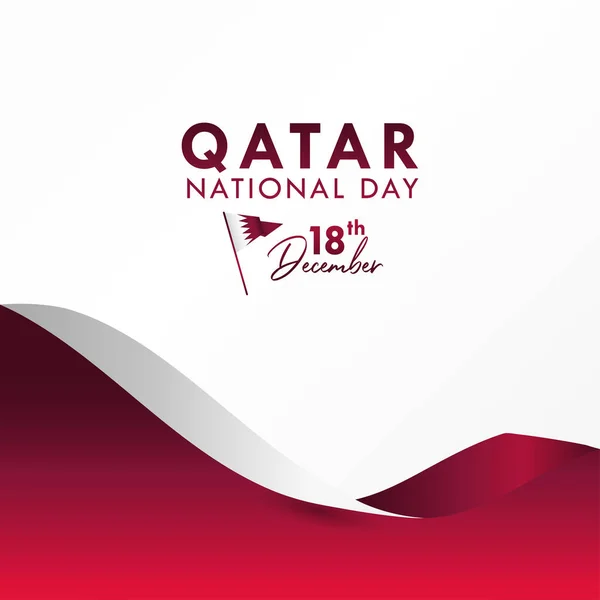 Katar Den Nezávislosti Vektorový Design Pro Banner Tisk Pozdrav Pozadí — Stockový vektor