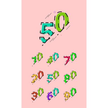 Sancak Yazdırma ve Tebrik Arkaplanı için Yıldönümü Sayı Vektörü Tasarımı