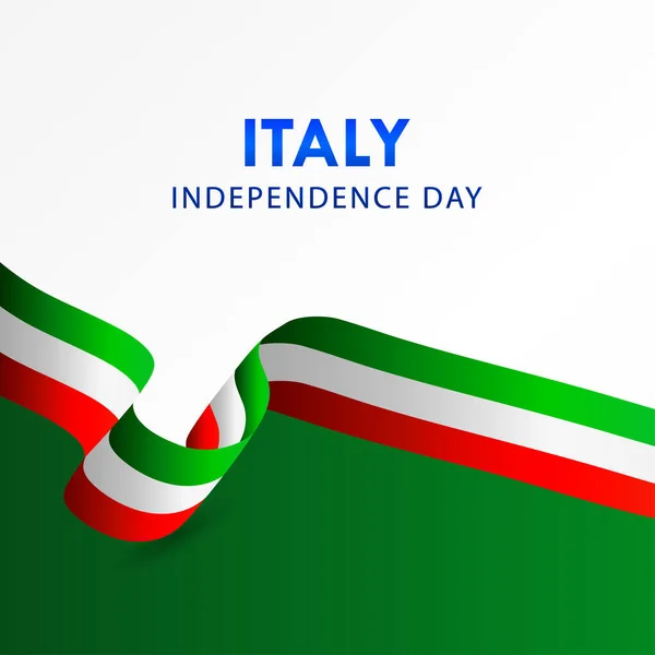 Italia Día Independencia Vector Diseño Para Banner Imprimir Saludo Fondo — Archivo Imágenes Vectoriales