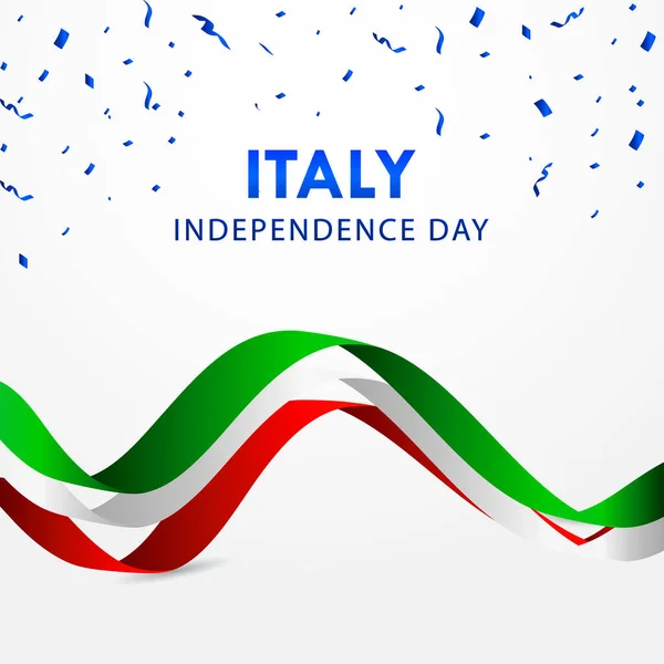 Italia Día Independencia Vector Diseño Para Banner Imprimir Saludo Fondo — Archivo Imágenes Vectoriales