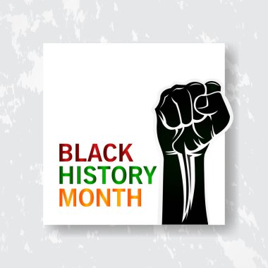 Black History Month Vector Design For Banner Print and Greeting Background clipart