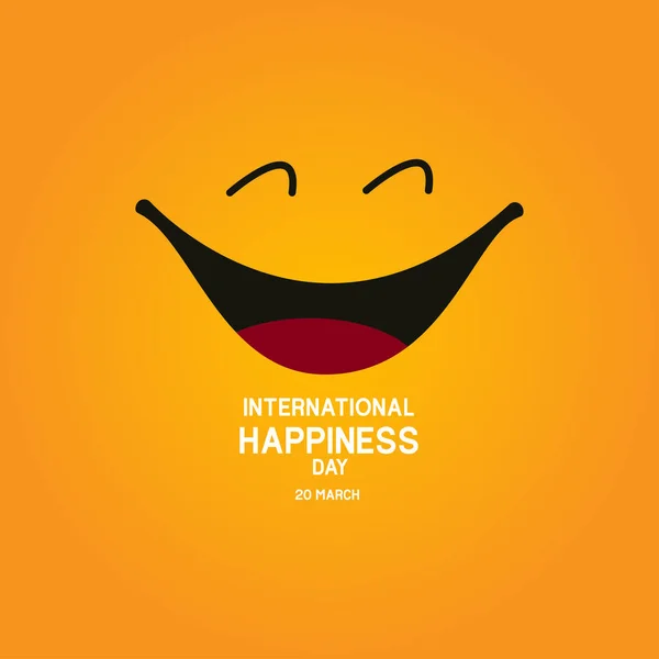 Dia Internacional Felicidade Vector Design Para Banner Print Greeting Background — Vetor de Stock