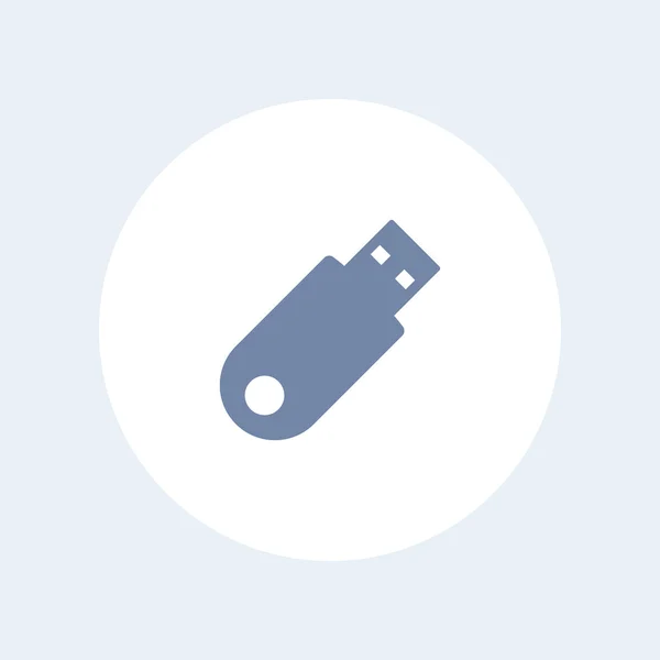 Usb flash drive pictogramă izolată, pictograma backup de date, ilustrație vectorială — Vector de stoc