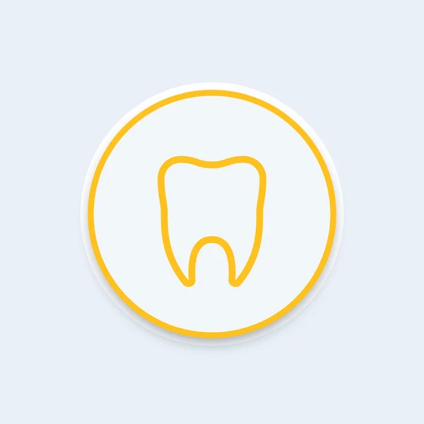 Ícone da estomatologia, ícone da linha do dente, pictograma do dente, elemento do logotipo da clínica dentária, ilustração do vetor —  Vetores de Stock