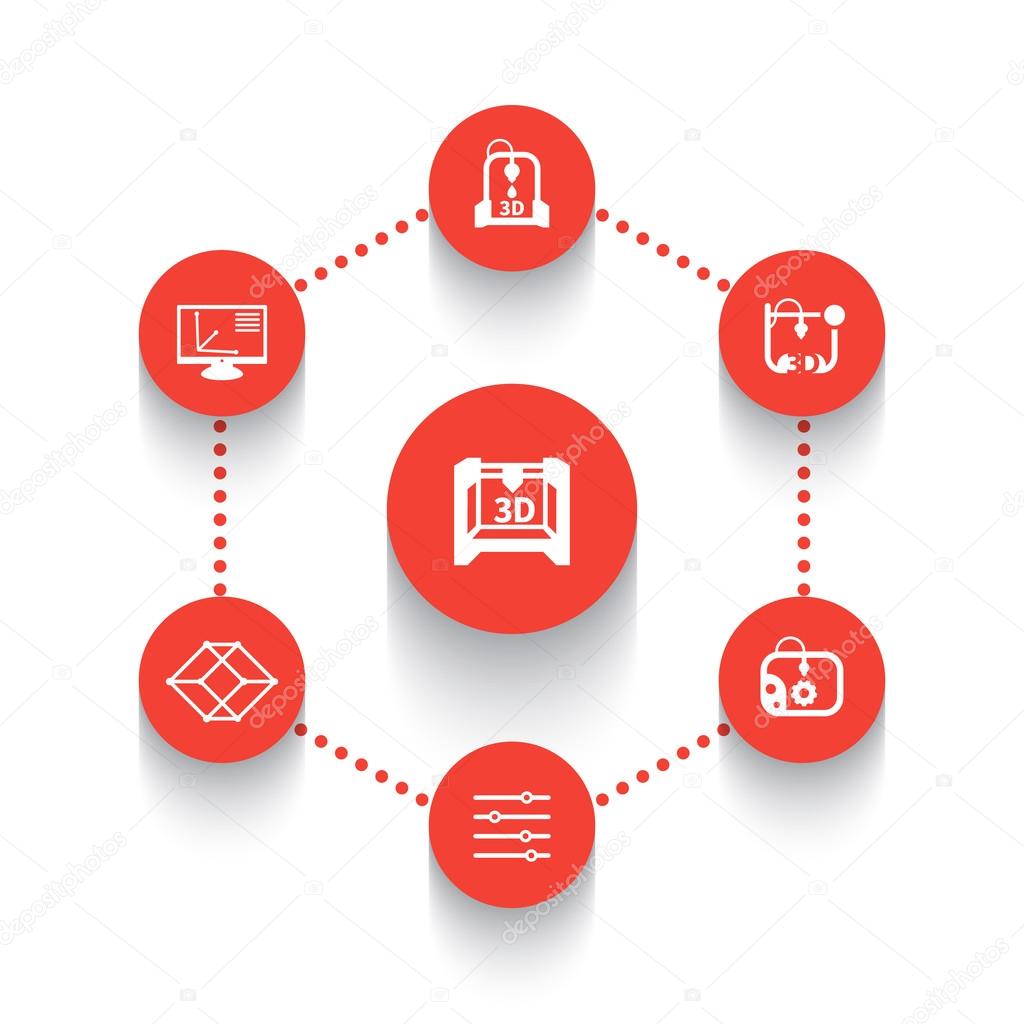 Download Manufacturing 3d icons | 3d printer icon, additive ...