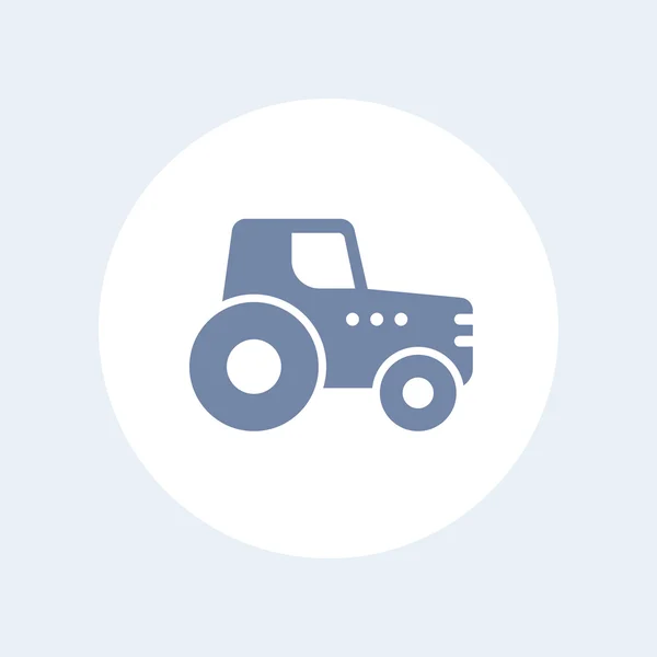 Agromotor, ícone de trator, pictograma de agromotor, ícone isolado de maquinaria agrícola, ilustração vetorial — Vetor de Stock