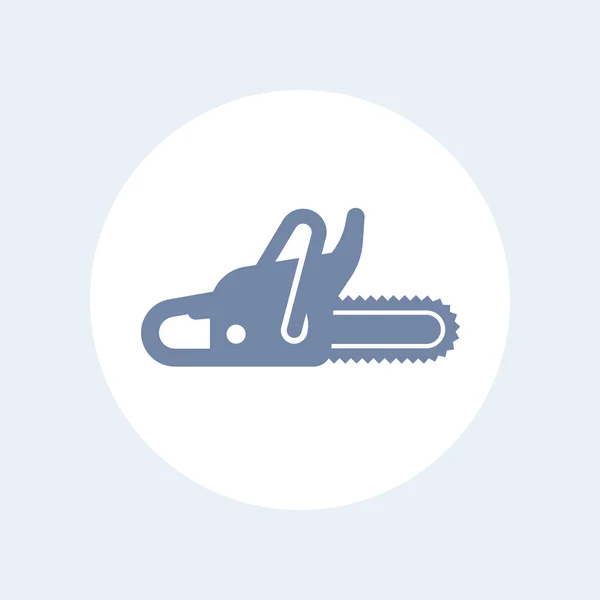 Chainsaw icon, chain saw vector pictogram, icon isolated on white, vector illustration — Stock Vector