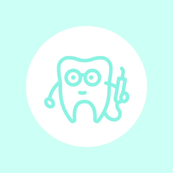 Tooth dentist icon, stomatology logo element, vector illustration — Stock Vector