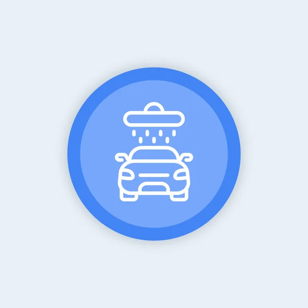 Car wash line icon, linear sign, vector illustration — ストックベクタ