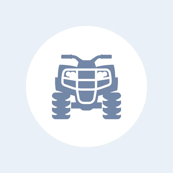 Quad bike icon, all terrain vehicle, atv, quadricycle vector sign, icon isolated on white, vector illustration — Stock Vector