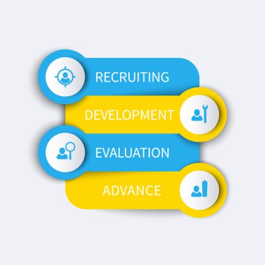 Personel, personel geliştirme, infographics öğeleri, vektör çizim