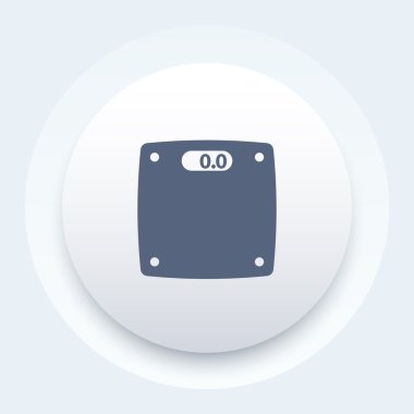 ölçekler, diyet simgesi, sağlıklı yaşam tarzı, ölçekler piktogram, vektör illüstrasyon