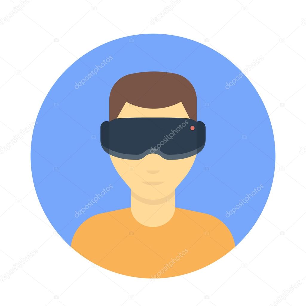 VR glasses, virtual reality headset, cartoon man in virtual reality glasses flat icon, vector illustration Stock Vector Image by ©nexusby #115753848 VR glasses, virtual reality headset, cartoon man in virtual reality glasses flat icon, vector illustration Stock Vector Image by ©nexusby #115753848