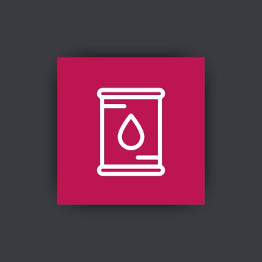 petrol varil doğrusal simgesi