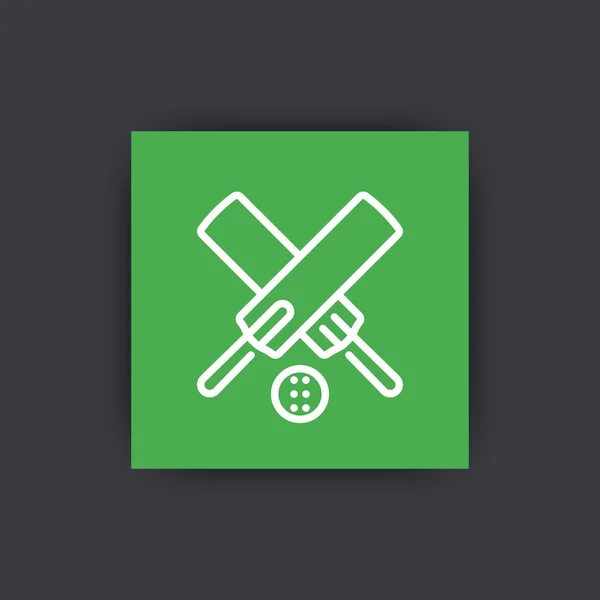 Cricket-Linie Symbol, Vektor-Illustration — Stockvektor