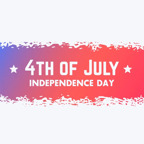 4 de julio, Día de la Independencia en EE.UU., signo patriótico, ilustración vectorial — Vector de stock