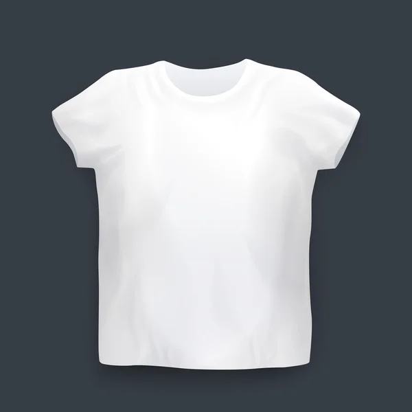 Camiseta maqueta, blanco sobre oscuro — Vector de stock