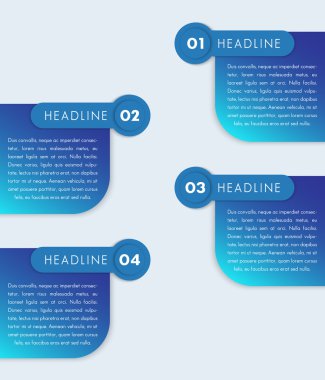 1,2,3,4, adım etiketleri, zaman çizelgesi şablonu, infographics tasarım elemanları, mavi bayrak