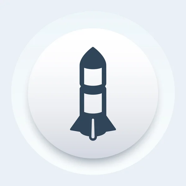 Raket pictogram, raket, raketlancering — Stockvector
