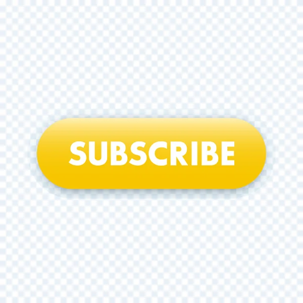 Botão de inscrição para página web, amarelo, ilustração vetorial — Vetor de Stock