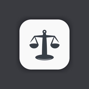 Ölçekler simgesi, adalet, hukuk, risk işareti