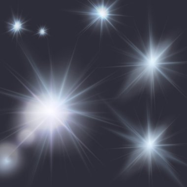 fişekleri, kirişler, ışık efektleri, kırpma maskesi altında düzenlenebilir öğeler illüstrasyon vektör