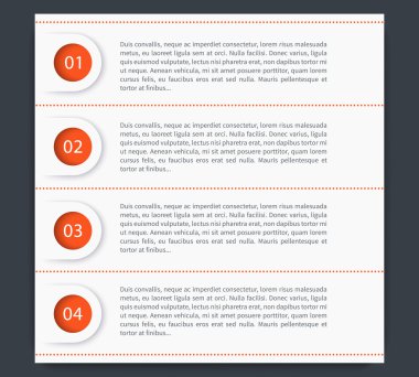 1,2,3,4 adımları, zaman çizelgesi, infographics öğeleri, afiş, etiketleri