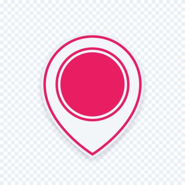 Harita işaretçi simgesi, konumu, gezinti işareti izole işareti